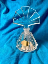FANTASIES by Morgan Taylor Genuine LEAD Crystal Clear Vanity PERFUME Bottle 