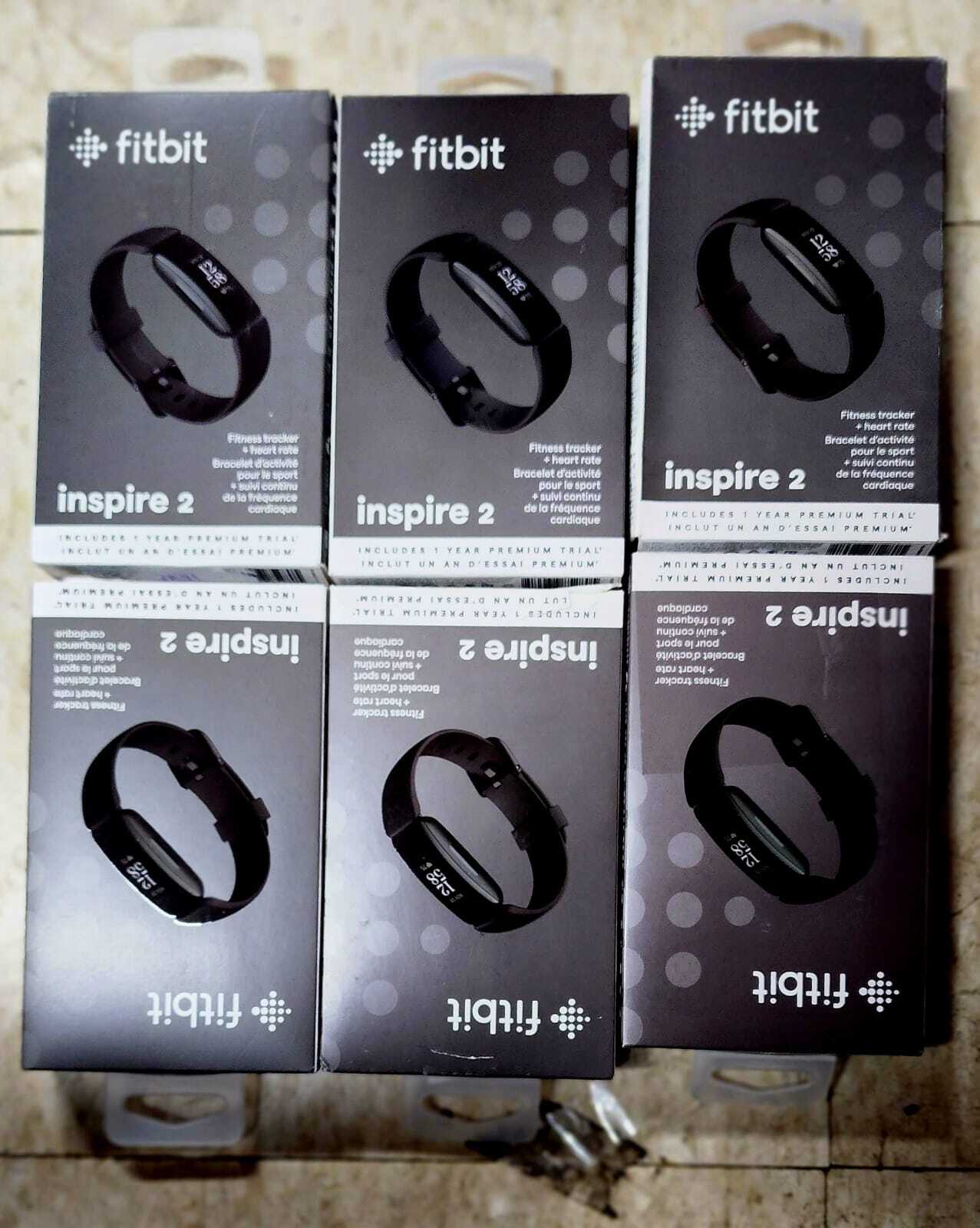 Fitbit Inspire 2 Fitness Tracker with Heart Rate Monitor Black 6-Pack-image
