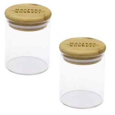 Clear Glass Jars Airtight Lid Herb Seasoning Storage Containers Pot 150ml/5oz