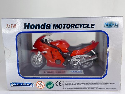 Honda CBR 1100XX Diecast Motorcycle Bike Model Toy Red Welly 1:18