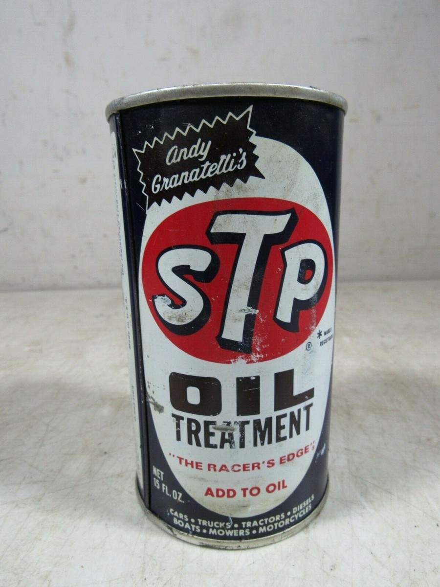 Vintage 1973 STP Oil Treatment Andy Granatelli Can NOS The Racer's