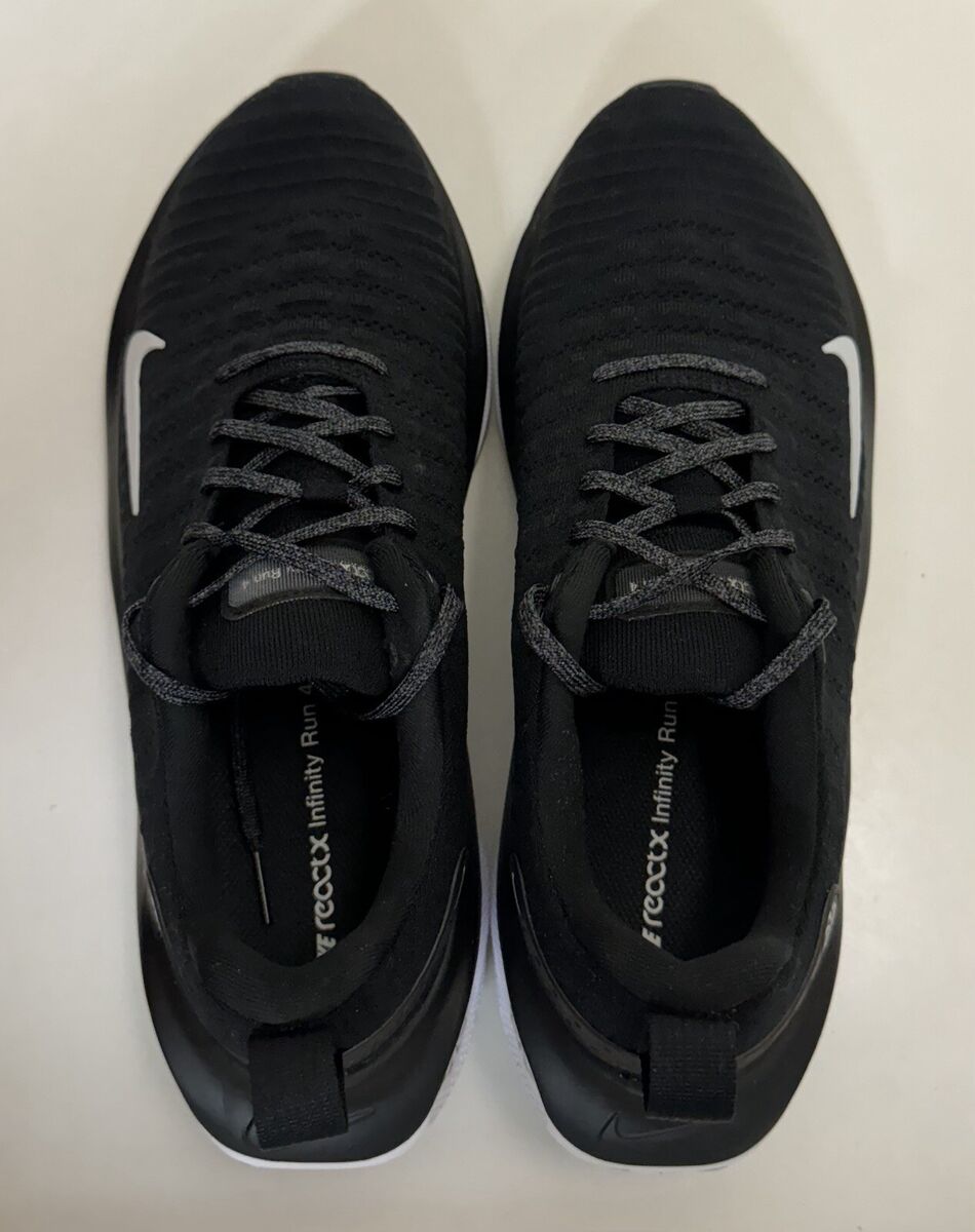 Nike ReactX Infinity Run 4 Mens Sz 11.5 Black White Running