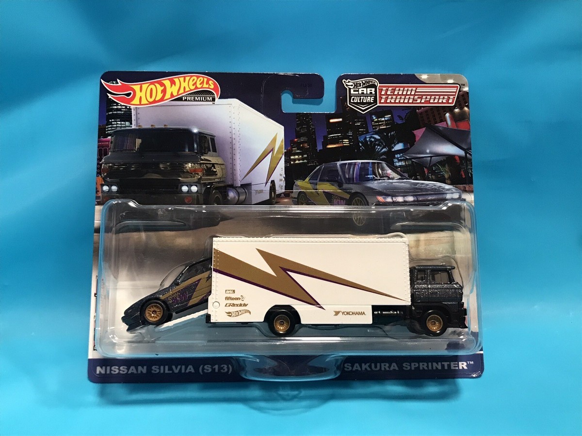 Hot Wheels Team Transport Nissan Silvia (S13) Dark Blue w
