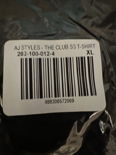 WWE Wrestling AJ Styles - The Club SS T-Shirt Men XL New Sealed In Plastic - Picture 7 of 7