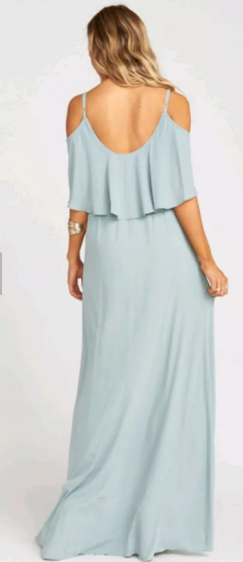Caitlin cold shoulder chiffon gown sales