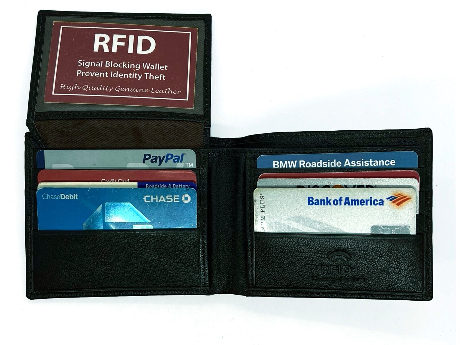RFID Blocking Brown Cowhide Leather Mens Bifold Premium Wallet Handcrafted