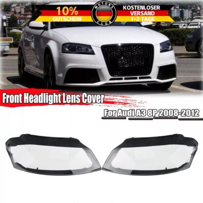 Scheinwerferglas Streuscheibe Satz Für Audi A3 8P S-line S3 RS3 Facelift 2008-12
