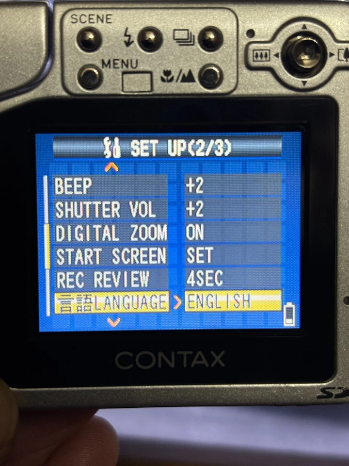 🚀🎁《Near MINT》Contax U4R Navy Blue And Camel Pair Digital Camera From JAPAN✈✈✈✈ - Image 4 of 4