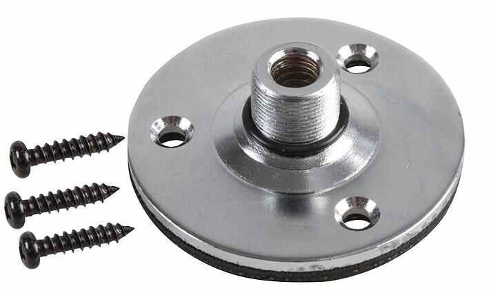PULSE - Gooseneck Microphone Flange Mount, Chrome