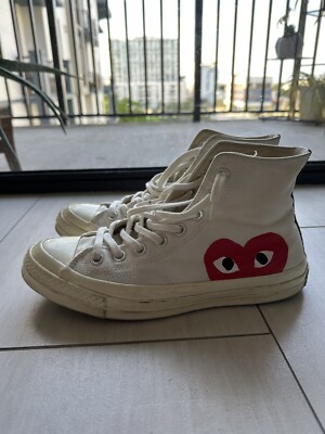 Converse Comme Des Garçons Men’s 7 Comme des Garcons Play x Converse Chuck 70 Low Shoes – Extra  main image 3