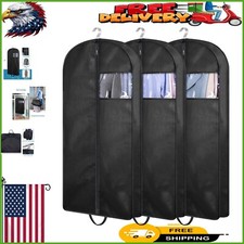 Ultimate 3-Pack 43" Hanging Garment Bags with Zipper for Travel  Closet Use