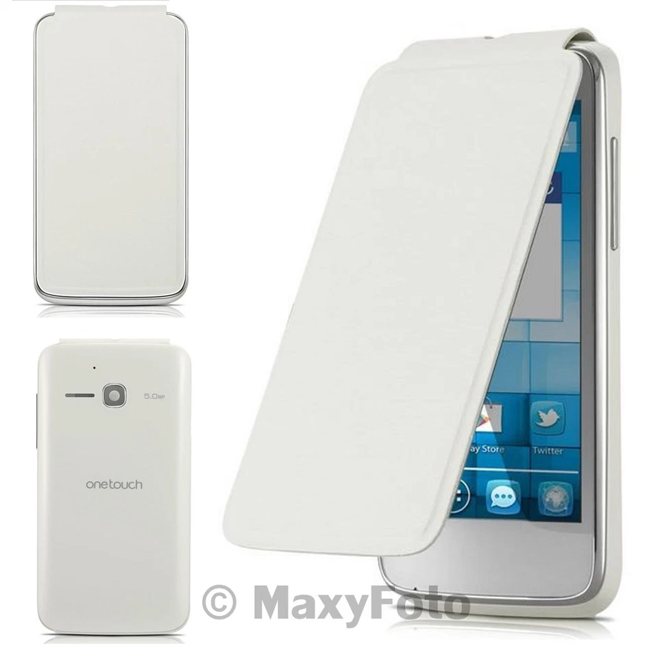 ALCATEL CUSTODIA FLIP COVER BOOK CASE ORIGINALE PER ONE TOUCH M'POP OT-5020D W - Immagine 2 di 4