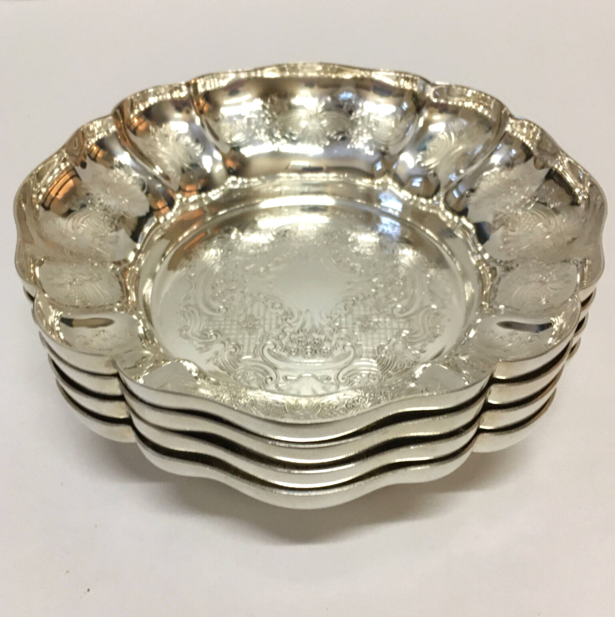 Antique Barker Ellis Set of 4 Silverplate 6