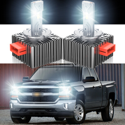 2x D5S Xenon LED Headlight Bulb For Chevrolet Silverado 1500 GMC Sierra Terrain