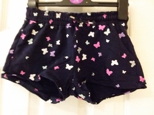 Pantaloncini H&M blu navy bambina età 6-7 anni con fantasia farfalla