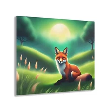 Fox Wildlife Wild Animal AI Generated Wall Art Kid Toddler Nursery Acrylic Print