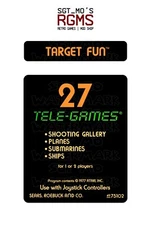 Atari 2600/Sears Tele-Games Replacement Label -  Target Fun
