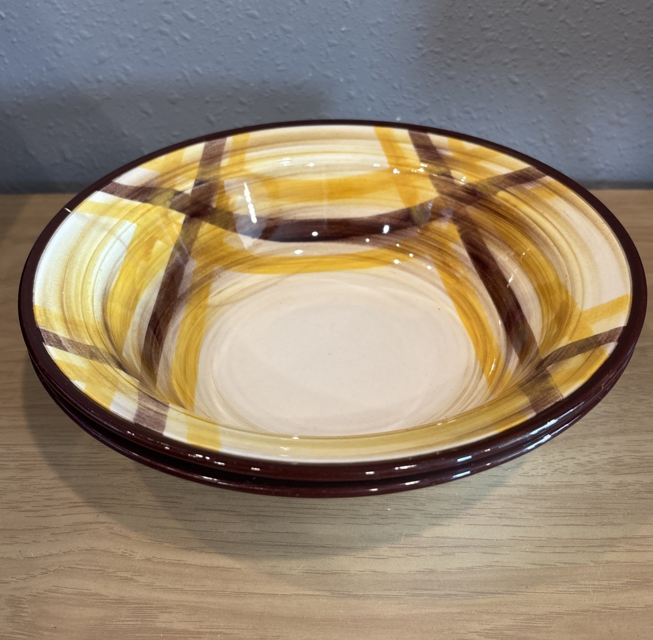 8 3/4” Vernonware Organdie USA Pottery Vegetable Serving Bowl (2) SEE PHOTO
