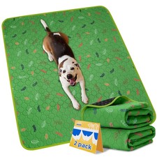 2 PCS Green 36x41 Inch Extra Large Reusable Washable Dog Pee Pad Mat Floor
