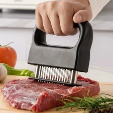 Image of 48-Blade Stainless Steel Meat Tenderizer for Beef Steak Chicken Kitchen Tool