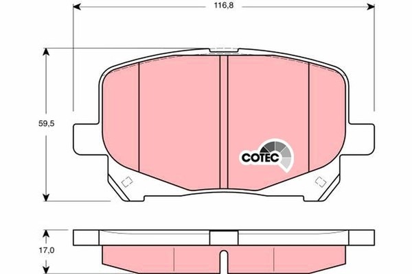 Trw Bremsbelagsatz, Scheibenbremse GDB3248 FüR Toyota-image