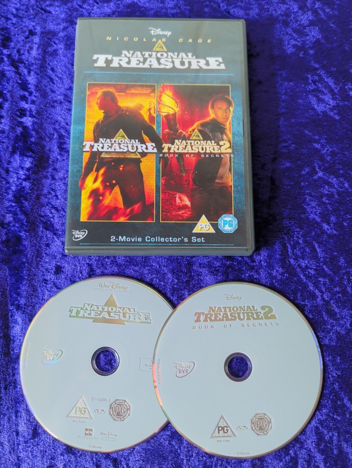 DVD NATIONAL TREASURE 1 & 2 NICHOLAS CAGE ACTION ADVENTURE 2 DISC SET UK R2