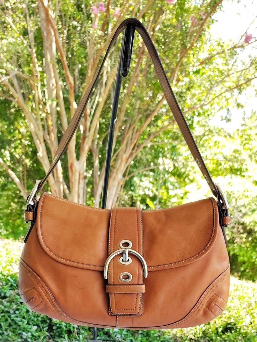 Coach F10192 MEDIUM Vintage British Tan Soho Leather Shoulder Bag