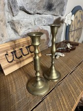 Set of Two Brass Vintage Candle Holders