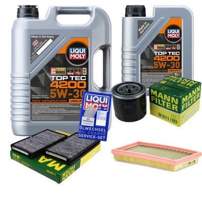 INSPEKTIONSKIT FILTER LIQUI MOLY ÖL 6L 5W-30 für Mazda Premacy CP 2.0 TD