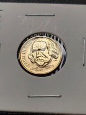 1980 1/10th oz SOLID GOLD Round - Adam Smith