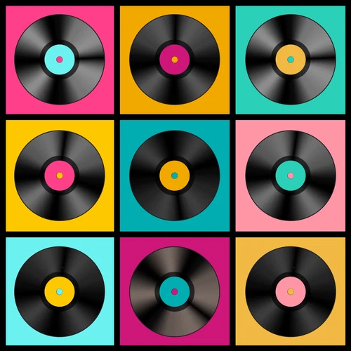 Retro Vinyl Record Self Adhesive Vinyl Sticker