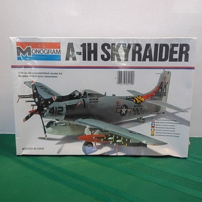 A-1H SKYRAIDER 1980 MONOGRAM 1/48 MODEL AIRPLANE KIT #5419 Sealed