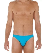 HOM PLUME,Micro Briefs, Light, Microfiber Briefs Sz M, Blue, New $50.
