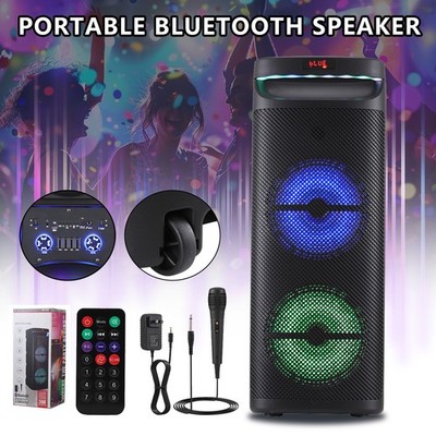 10000W Portable Bluetooth Speaker Subwoofer Heavy Bass Sound System Party+Remote