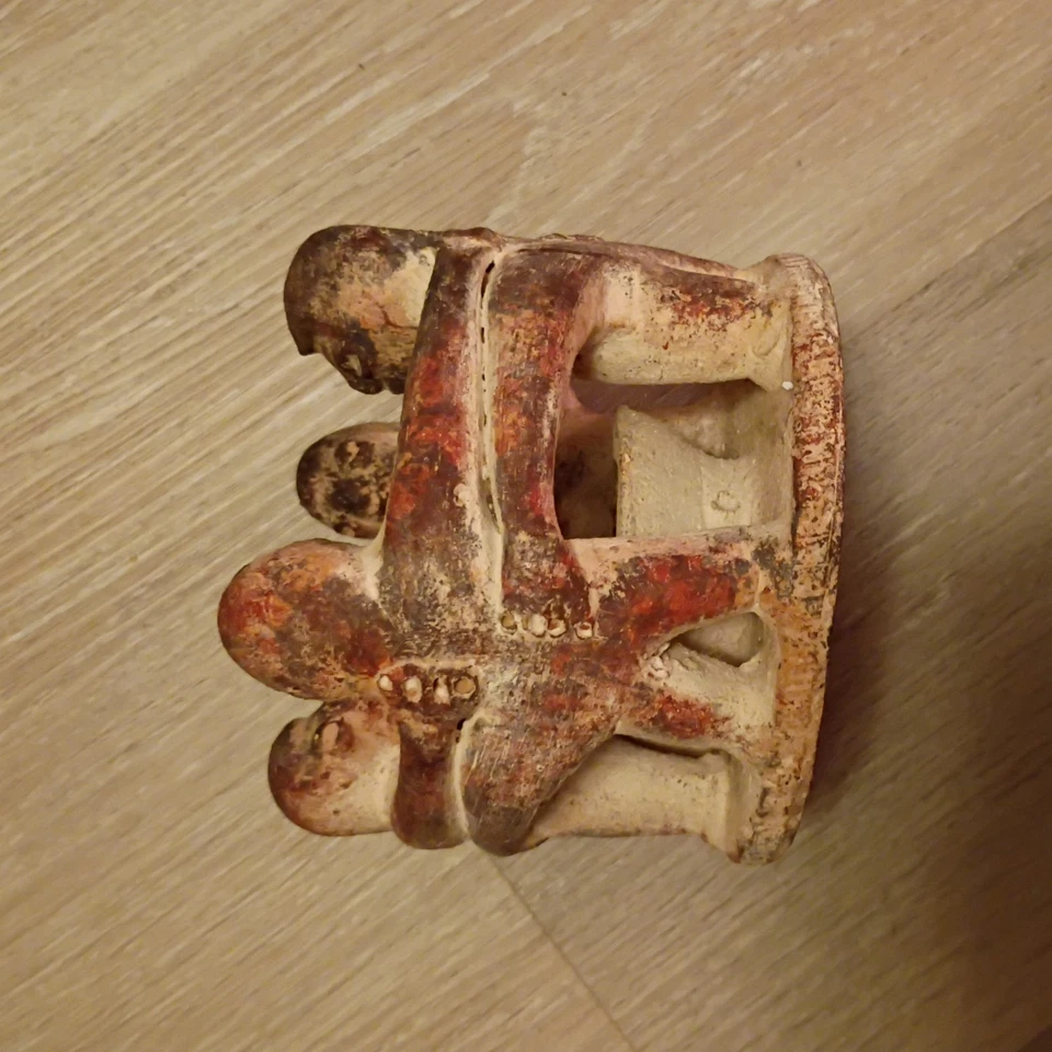 Candelabro vintage de cerámica de arte popular círculo de amigos. Aprox 5,5" x 4,5"" Foto 3 de 3