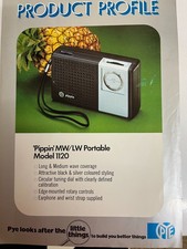 PYE 1120 PIPPIN MW/LW PORTABLE RADIO BROCHURE VINTAGE 1970'S