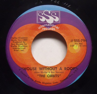 The Orbits - House Without A Roof - 1970 NM Rock 45 - Stevens Point, Wi.