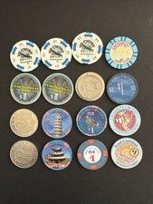 Lot - 16 Casino Chips Poker Gambling Princess Ho-Chunk Royal Caribbean Norwegian