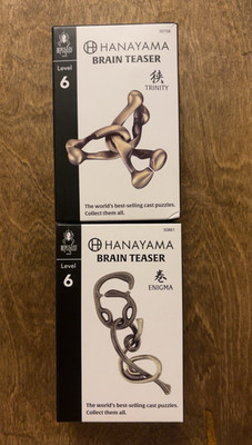 Hanayama Cast Metal Brain Teaser Puzzles Level 6 Enigma /trinity  Ages 12+