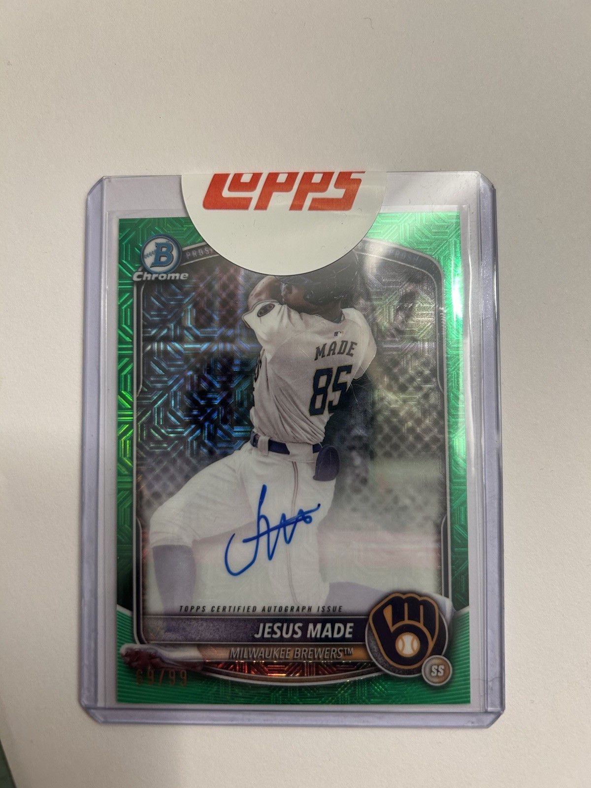 2025 Bowman - Chrome Prospect Mega Box Autographs Jesus Made #BMA-JM Green 69/99