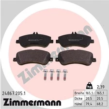 Front Axle Zimmermann 24867.205.1 Brake Pad Set, Disc Brake for Mercedes-B
