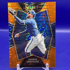 2022 Panini Select #164 George Springer Orange Pulsar Disco FOTL /16  Blue Jays
