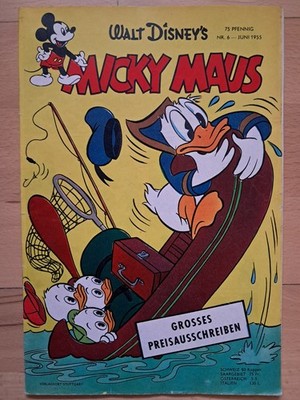 Walt Disney´s Micky Maus Nr. 6 von Juni 1955 - ORIGINAL Comicheft