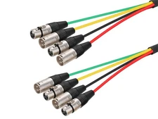 Monoprice 4Channel 2 upstream/downstream XLR Male to Female Snake Cable 6M 20ft
