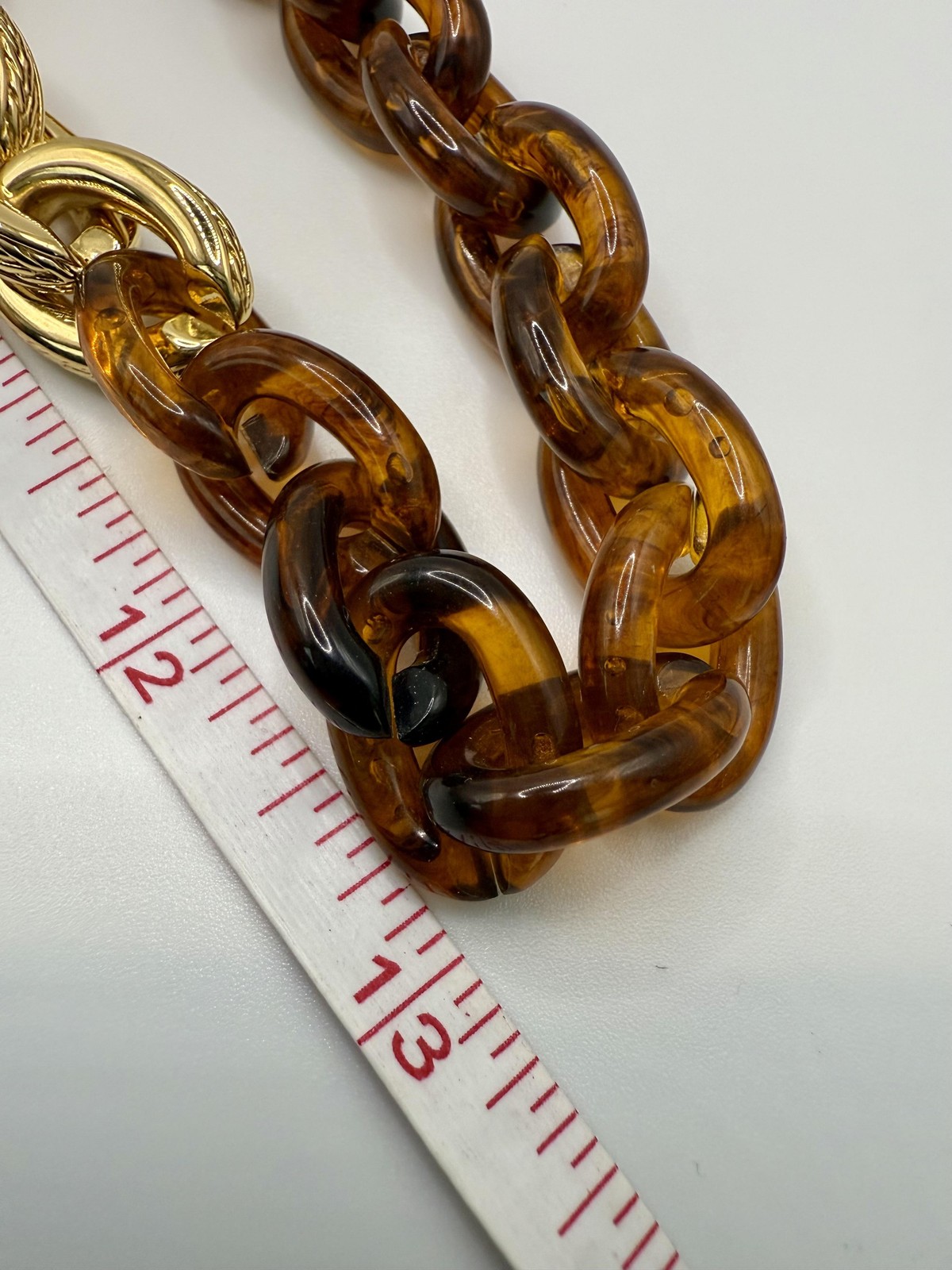 Joan Rivers Tortoise Link Statement Necklace Gold… - image 6