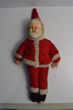 Vintage Rubber Faced Santa Claus 18" Christmas Plush Figure Toy MCM