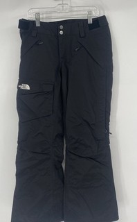 The North Face Womens Black Flat Front Zipped Pockets Snow Pants Size XS