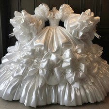 Vintage Victorian Wedding Dresses Bow Print Corset Special Occasion Ball Gowns
