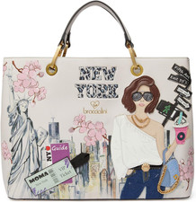 Borsa Donna Cartoline New York Con Stampa 3D