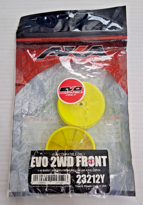 AKA RC Wheels 23212Y EVO 2WD Front 1/10 Buggy Yellow Wheels